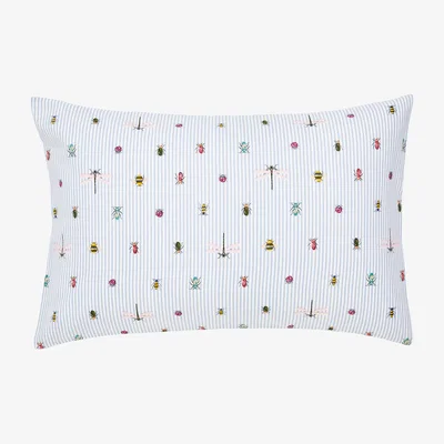 Dunelm Joules Botanical Bugs Chalk Housewife Pillowcase Pair Chalky White