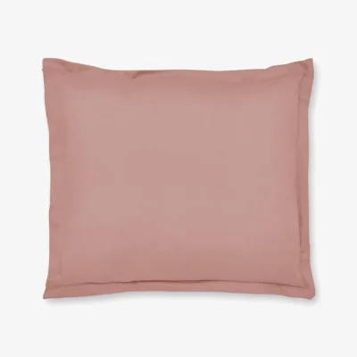 Dunelm Pure Cotton Plain Dye Continental Square Pillowcase Dusty Pink