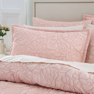 Dunelm Ada Floral Oxford Pillowcase Pink