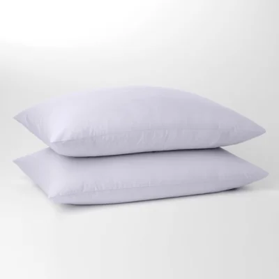 Dunelm Pure Cotton Standard Pillowcase Pair Purple