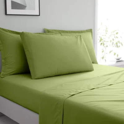 Dunelm Pure Cotton Box Pillowcase Fern