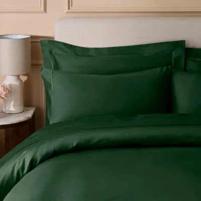 Dunelm Dorma Egyptian Cotton Sateen 800 Thread Count Oxford Pillowcase Forest (Green)