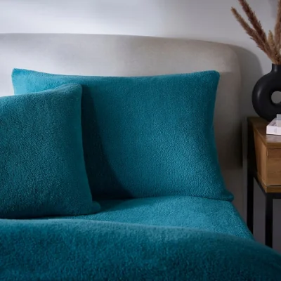 Dunelm Teddy Bear Standard Pillowcase Pair Teddy Teal