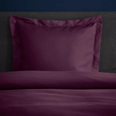 Dunelm Fogarty Soft Touch Plum Continental Square Pillowcase Plum Purple