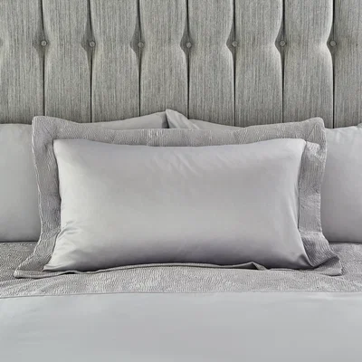 Dunelm Alexei Silver Oxford Pillowcase Silver