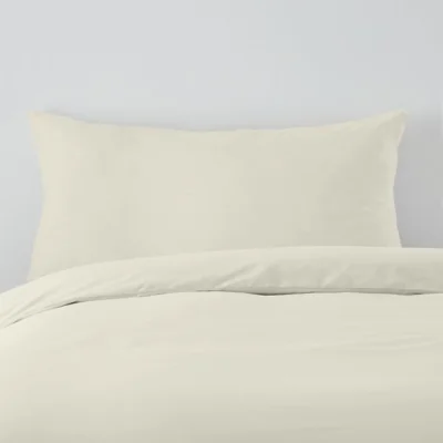 Dunelm Cotton TENCEL™ Pillowcase Pair White Sand