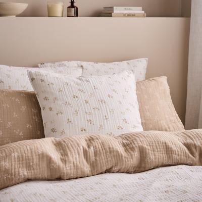 Dunelm Cotton Muslin Spring Natural Coninental Pillowcase