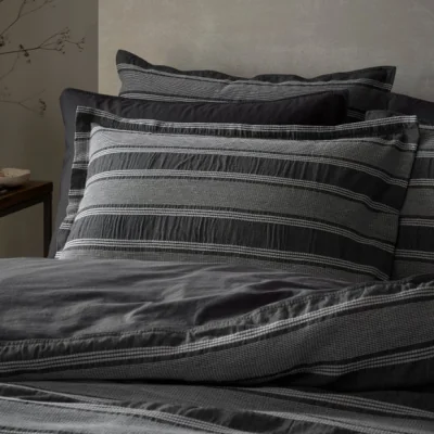 Dunelm Combe Stripe 100% Organic Cotton Oxford Pillowcase