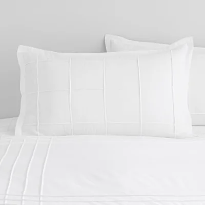 Dunelm Jessa Pintuck Oxford Pillowcase White