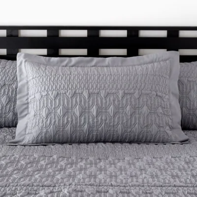 Dunelm Billie Grey Oxford Pillowcase Grey