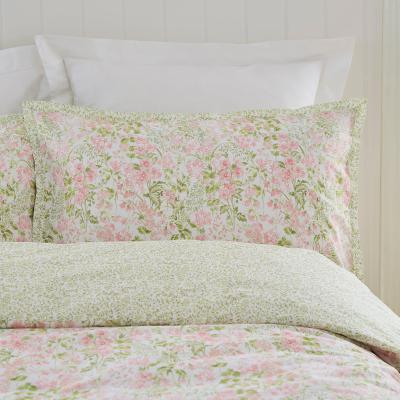 Dunelm Dorma Darcy 100% Cotton Percale Oxford Pillowcase Pair Pink