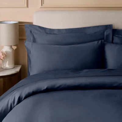 Dunelm Dorma Egyptian Cotton Sateen 800 Thread Count Standard Pillowcase Midnight (Blue)