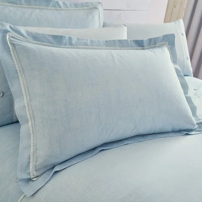 Dunelm Millie Blue Oxford Pillowcase Blue