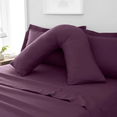 Dunelm Fogarty Soft Touch V-shape Pillowcase Plum Purple