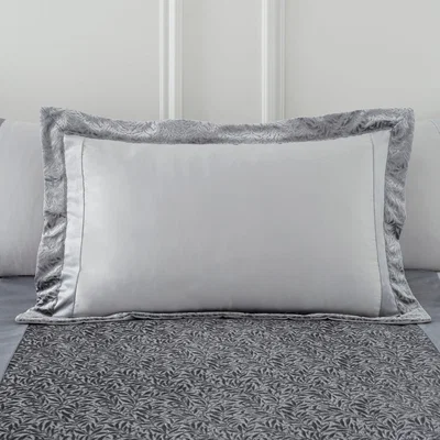Dunelm Beverley Embellished Luxe Charcoal Oxford Pillowcase Charcoal (Grey)