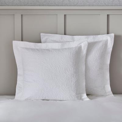 Dunelm Dorma Purity Matelasse 100% Cotton Continental Pillowcase White