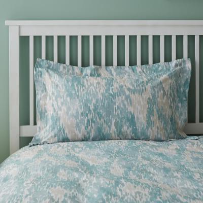 Dunelm Waves Teal Oxford Pillowcase Teal (Blue)