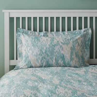 Dunelm Waves Teal Oxford Pillowcase Teal (Blue)