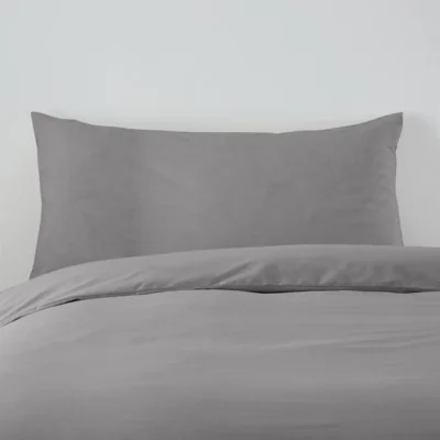 Dunelm Hotel 200 Thread Count 100% Cotton Pillowcase Pair Dove (Grey)