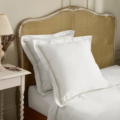 Dunelm Dorma Rovello Embroidery 100% Cotton Continental Pillowcase
