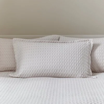 Dunelm Emerson Waffle Oxford Pillowcase Sandstone