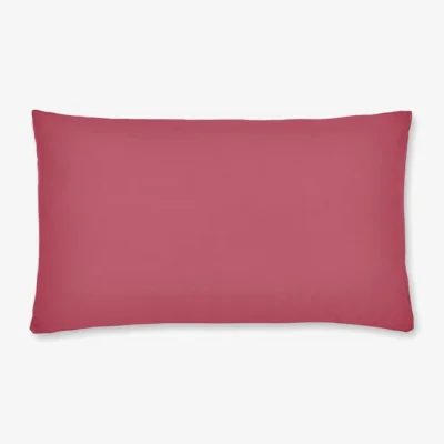 Dunelm Pure Cotton Plain Dye Standard Pillowcase Pair Rhubarb