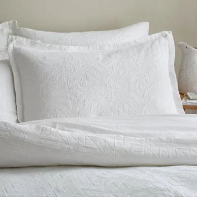 Dunelm Geo Matalasse Jacquard 100% Cotton Oxford Pillowcase
