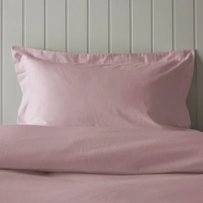 Dunelm Soft & Cosy Luxury Brushed Cotton Oxford Pillowcase Pink