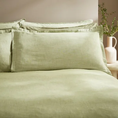 Dunelm Lechlade Oxford Pillowcase Olive (Green)
