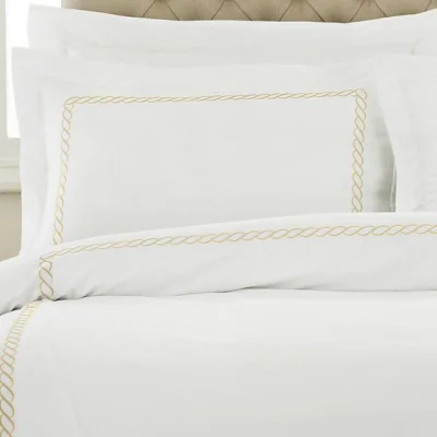Dunelm Paoletti Cleopatra Gold 100% Cotton Oxford Pillowcase Gold