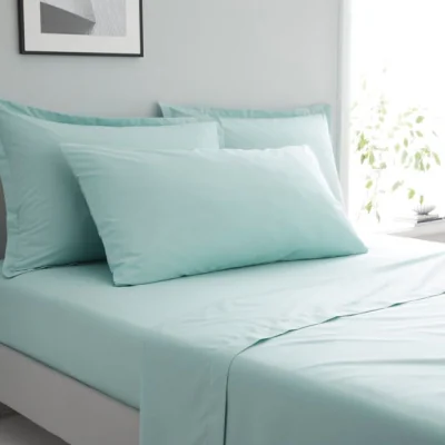 Dunelm Pure Cotton Bolster Pillowcase Seafoam