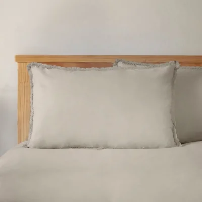 Dunelm Pure Cotton Lace 100% Cotton Standard Pillowcase Pair