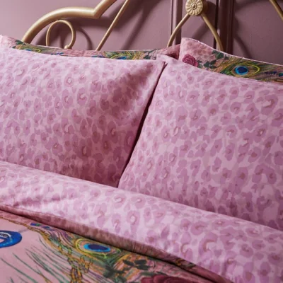 Dunelm Matthew Williamson Xanadu Peacock Cotton Pillowcase Pair Pink