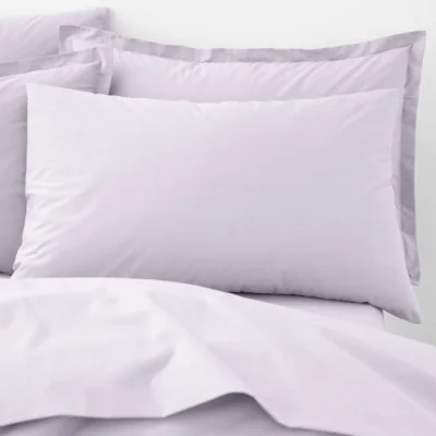 Dunelm Organic Cotton Standard Pillowcase Pair Lilac