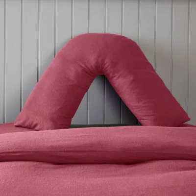 Dunelm Soft & Cosy Luxury V-Shape Pillowcase Rhubarb