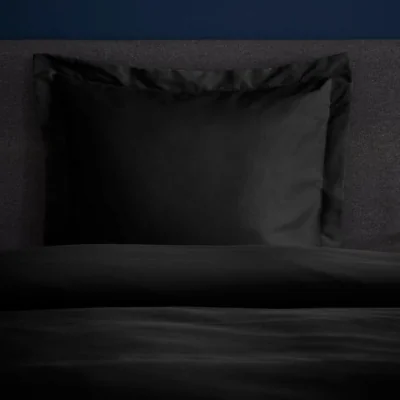 Dunelm Fogarty Soft Touch Black Continental Square Pillowcase Black