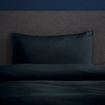 Dunelm Fogarty Soft Touch Luxe Navy Standard Pillowcase Pair Luxe Navy