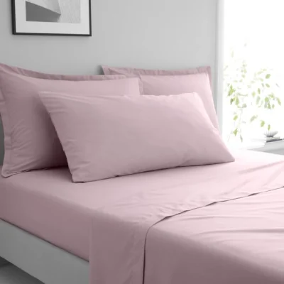 Dunelm Pure Cotton Bolster Pillowcase Heather