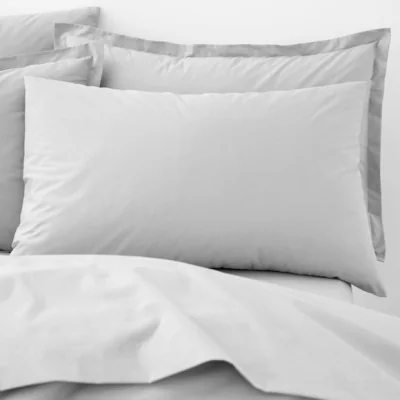 Dunelm Organic Cotton Standard Pillowcase Pair Grey