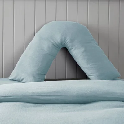 Dunelm Soft & Cosy Luxury V-Shape Pillowcase Duck Egg (Blue)