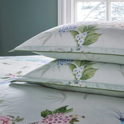 Dunelm Dorma Love Bird Oxford Pillowcase Pair Green