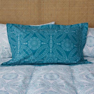 Dunelm Mandala Teal Oxford Pillowcase Blue