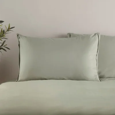 Dunelm Pure Cotton Easy Zip Standard Pillowcase Pair