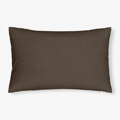 Dunelm Pure Cotton Standard Pillowcase Pair Brown