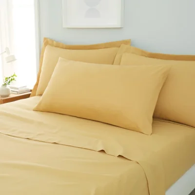 Dunelm Fogarty Soft Touch Kingsize Pillowcase Pair Ochre