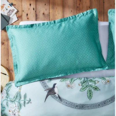 Dunelm Garden Birds Sage Oxford Pillowcase Sage (Green)