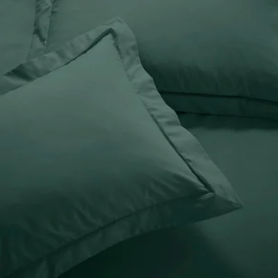 Dunelm Dorma Egyptian Cotton 400 Thread Count Percale Oxford Pillowcase Alpine (Green)