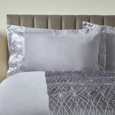 Dunelm Harlow Silver Oxford Pillowcase Silver