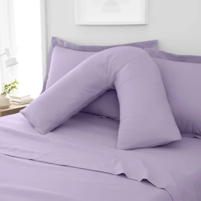 Dunelm Fogarty Soft Touch V-shape Pillowcase Mauve