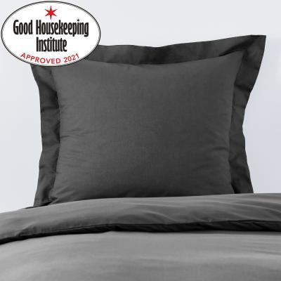 Dunelm Non Iron Plain Dye Pewter Continental Square Pillowcase Pewter (Grey)
